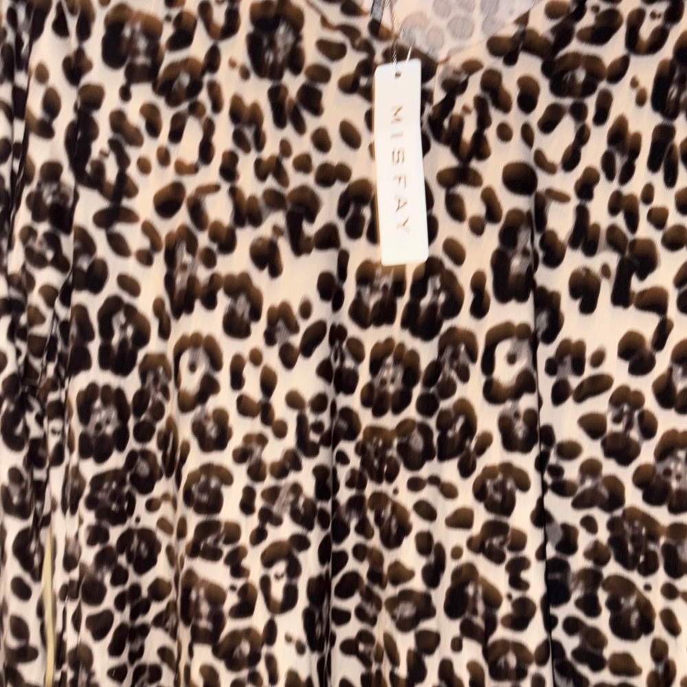 Leopard Print Midi Dress Misfay